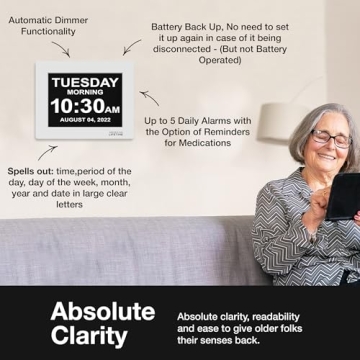 Buy American Lifetime Dementia Clock - Large Display for Seniors