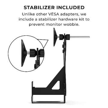 HumanCentric VESA Mount Adapter Bracket, VESA Adapter Compatible with Acer Monitor R240HY bidx, R221Q, R271, SB220Q, R241Y, RT240Y, RT270, SA220Q, SA230 bi, SA240Y, SA270 Bbix, SB230, SB240Y