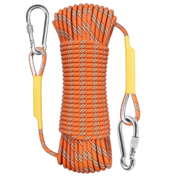 X XBEN Outdoor Climbing Rope 10M (32ft) Rock Climbing Rope, Escape Rope Climbing Equipment Fire Resc...