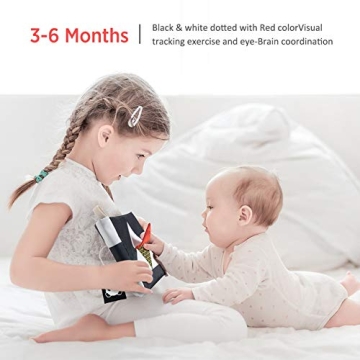 beiens Baby High Contrast Cloth Book Early Learning Toy