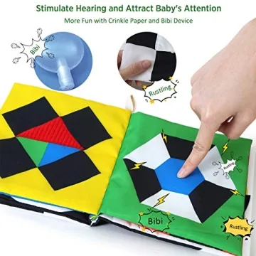 beiens Baby High Contrast Cloth Book Early Learning Toy