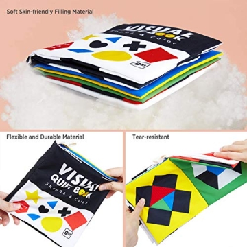 beiens Baby High Contrast Cloth Book Early Learning Toy