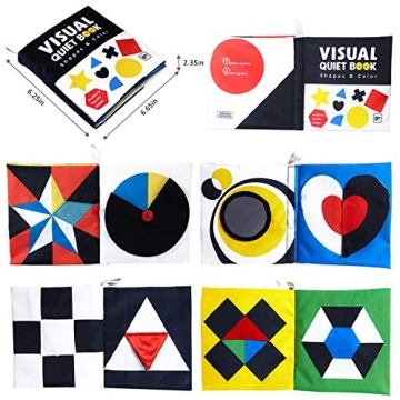 beiens Baby High Contrast Cloth Book Early Learning Toy