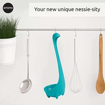 OTOTO The Original Nessie Ladle - Soup Ladle, Funny Kitchen Gadgets, Loch Ness design, Cooking Gifts for Mom - Cute and Practical Kitchen Utensils - Unique Gifts for Women