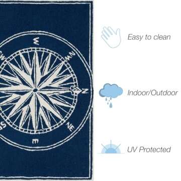 Liora Manne Nautical Indoor/Outdoor Area Rug - 5' Round