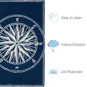 Liora Manne Nautical Indoor/Outdoor Area Rug - 5' Round