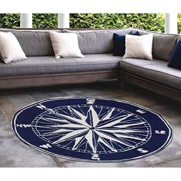 Liora Manne Nautical Indoor/Outdoor Area Rug - 5' Round