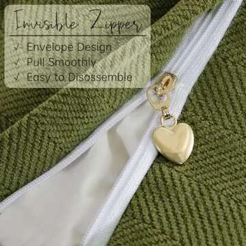 ZWJD Olive Green Pillow Covers 18x18 Set of 2 Chenille Throw Pillow Covers with Elegant Design Soft and Luxurious Decorative Throw Pillows for Couch, Bed, and Home Decor