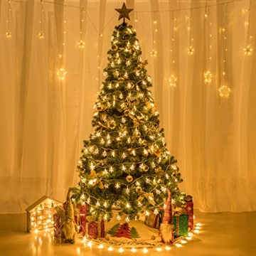 AWQ 100 LED Snowflake String Lights - 49 FT Fairy Lights