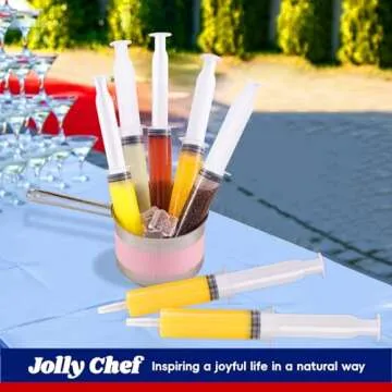 60 PACK 2 oz Party Jelly Syringes Shot, BPA Free, Washable, Durable Big Springe for Jelly Shot for Halloween, Thanksgiving Day, Christmas Bachelorette Parties