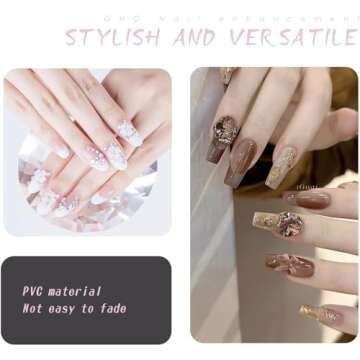 Colorful Bow-Knot Nail Stud Rhinestones Crystal, 3D Bow-Knot Colorful Nail Charms Set for Nail Stone...