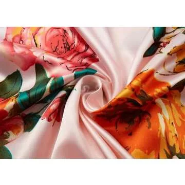 Elegant BABEYOND Satin Floral Kimono Robe - Versatile Comfort