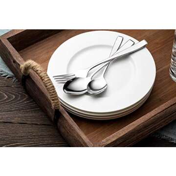 Godinger Silverware Set, Flatware Sets, Mirrored Stainless Steel Cutlery Set, Spoons Forks Knives, 20 Piece Set, Service for 4