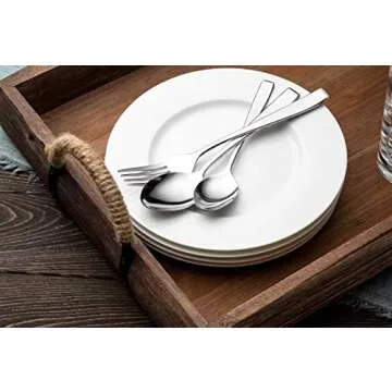 Godinger Silverware Set, Flatware Sets, Mirrored Stainless Steel Cutlery Set, Spoons Forks Knives, 20 Piece Set, Service for 4