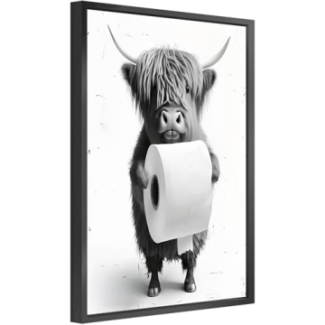 Highland Cow Bathroom Wall Art for Unique Decor