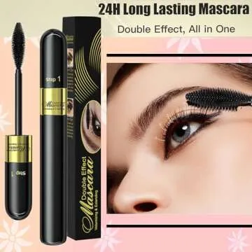 Waterproof Liquid Lash Extensions Mascara 2in1 for Long-lasting Lush Length
