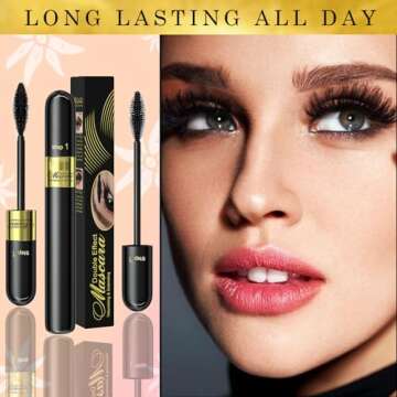 Waterproof 2in1 Lash Extensions Mascara for Voluminous Lashes