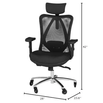 Ergonomic Office Chair with Adjustable Lumbar Support