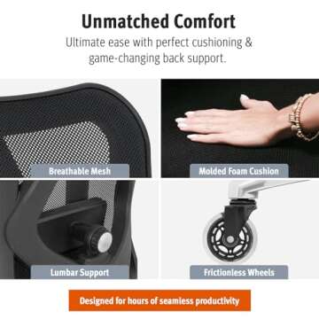 Ergonomic Office Chair with Adjustable Lumbar Support