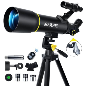 Telescope, 70mm Aperture 400mm AZ Mount Astronomical Refracting Telescopes (20x-200x) for Kids & Adu...