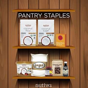 Nutiva Organic Granulated Coconut Sugar, 1 Pound (Pack of 3), USDA Organic & Non-GMO, Vegan & Gluten-Free, Low-Fructose Sugar Alternative for Coffee, Tea & Baking