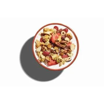 NuTrail Nut Granola Cereal, Vanilla Strawberry, No Sugar Added, Keto, Low Carb, Gluten Free, Grain Free, Healthy Breakfast 8 oz. 1 Count