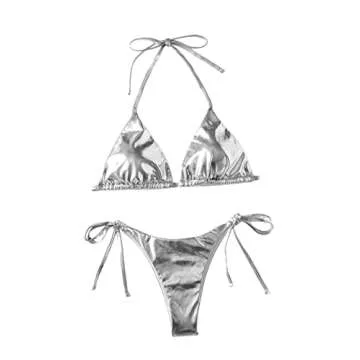 Stylish Metallic Bikini for Summer Adventures