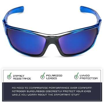 Nitrogen Polarized Sport Sunglasses UV400 Comfort & Style