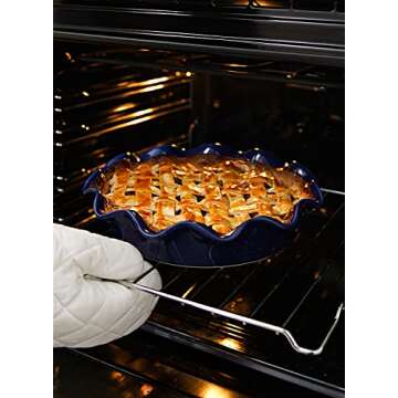 LE TAUCI Ceramic Deep Dish Pie Plates Set of 2 - 11 Inches