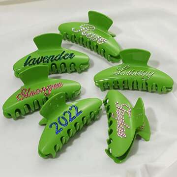 Customizable Acrylic Hair Claw Clips for Women - 4 Inch