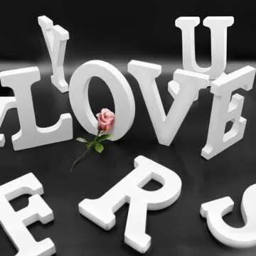 White Wooden Letters 8 Inch for Wall Decor,Large Unfinished Wood Letters for Home,Wooden Alphabet Letters for Crafts,Standing Garden Board or Room Name Signs DIY Carft (A)