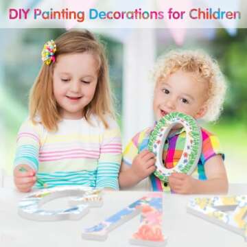 White Wooden Letters 8 Inch for Wall Decor,Large Unfinished Wood Letters for Home,Wooden Alphabet Letters for Crafts,Standing Garden Board or Room Name Signs DIY Carft (A)