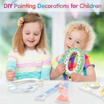 White Wooden Letters 8 Inch for Wall Decor,Large Unfinished Wood Letters for Home,Wooden Alphabet Letters for Crafts,Standing Garden Board or Room Name Signs DIY Carft (A)