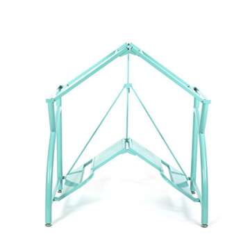 Origami Multi-Purpose fodable Steel frame Table,Sturdy Heavy Duty PC Computer Desk, Fully Assembled Large Craft Desk,Gaming Desk,Storage Space Saving Work Station, Home office,Turquoise
