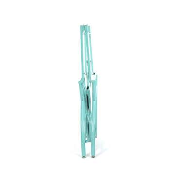 Origami Multi-Purpose fodable Steel frame Table,Sturdy Heavy Duty PC Computer Desk, Fully Assembled Large Craft Desk,Gaming Desk,Storage Space Saving Work Station, Home office,Turquoise