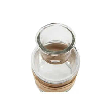 Bloomingville Glass Vase with Rattan for Stylish Decor