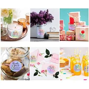 Thank You Stickers, 500Pcs 1.5inch Thank You for Supporting My Small Business Stickers, Holographic Thank You Stickers for Small Business, Waterproof Stickers for Packaging