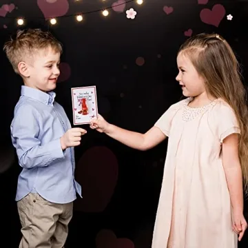 Finger Lights Valentine Cards for Kids - 28Pcs Set