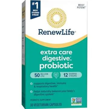 Renew Life Probiotic Capsules for Digestive Health 50 Billion CFU