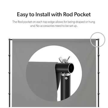 LimoStudio 9 x 15 ft. (W x H) Gray Backdrop Background Screen, Photo Background for Photoshoot Video...