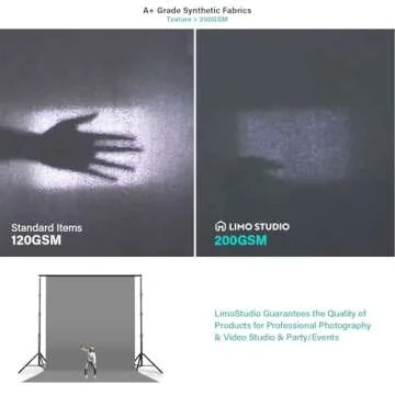 LimoStudio 9 x 15 ft. (W x H) Gray Backdrop Background Screen, Photo Background for Photoshoot Video Filmming, Premium High Density > 200GSM A+ Grade Synthetic Material, Pure Grey Color, AGG3058