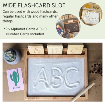 Montessori Sand Tray Flashcard Holder Sensory Play Kit