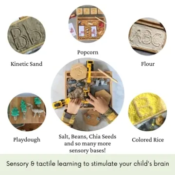 Montessori Sand Tray Flashcard Holder Sensory Play Kit