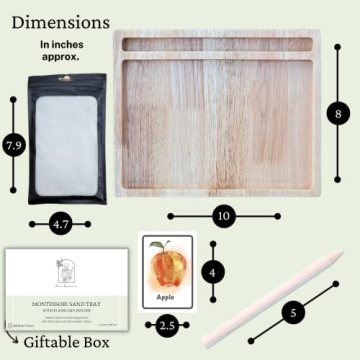 Montessori Sand Tray Flashcard Holder Sensory Play Kit