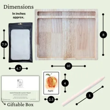 Montessori Sand Tray Flashcard Holder Sensory Play Kit