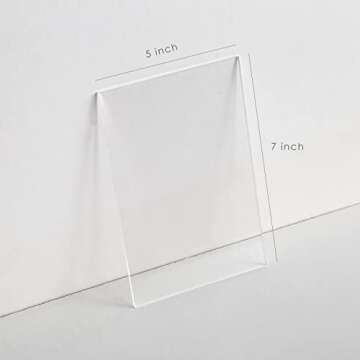 UNIQOOO 20 Pack Clear Blank Acrylic Sign - 5x7 Inch Table Number Signs, Wedding Signs, Card and Gift Sign, Wedding Party & Dinner Signs, Hand Lettering Quotes, Gift Ideas - Stand Holder NOT Included