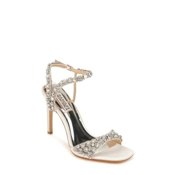 Badgley Mischka Galia Heeled Sandal in Champagne Metallic