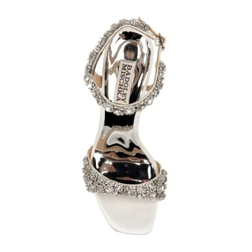 Badgley Mischka Galia Heeled Sandal in Champagne Metallic