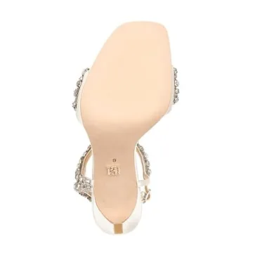 Badgley Mischka Galia Heeled Sandal in Champagne Metallic