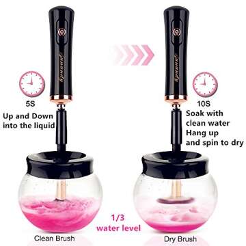 Portable Electric Makeup Brush Cleaner for Quick Drying